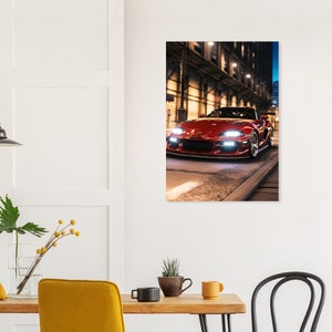 Póster Supra vintage de 1993: arte de coches clásicos para entusiastas