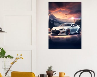 Subaru BRZ Wall Art Poster - Sports Car Enthusiast Decor - Gearhead Gift
