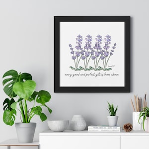 Christian Wall Art, Framed Scripture Poster