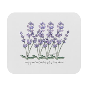Bible Verse Rectangle Mouse Pad, Inspirational Desk Accessories