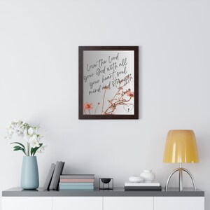 Christian Framed Wall Art, Bible Quote Home Decor