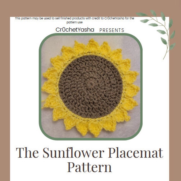 Sunflower Placemat - [Crochet Pattern]