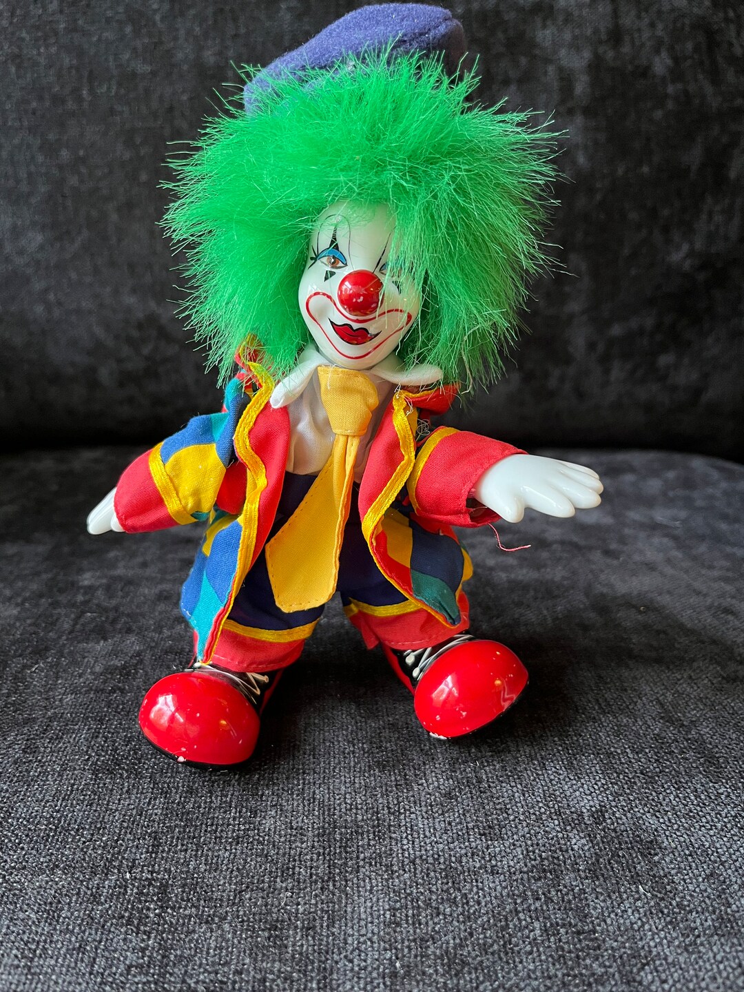 Vintage Porcelain Clown Doll Etsy