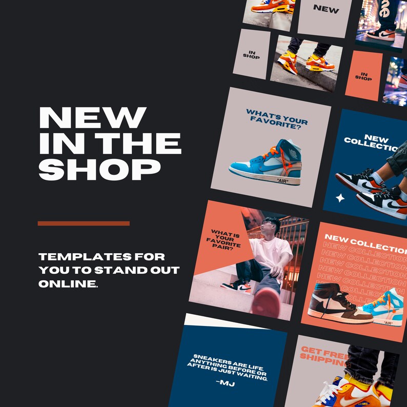 Editable Canva Social Media Posts for Sneaker Lookbook IG Posts and ...