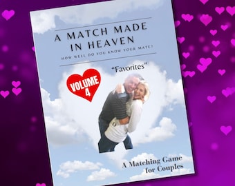 VOLUME 4: Match Made in Heaven - Printable Questions Game For Couples | Anniversary Game | Relationship Conversation Game