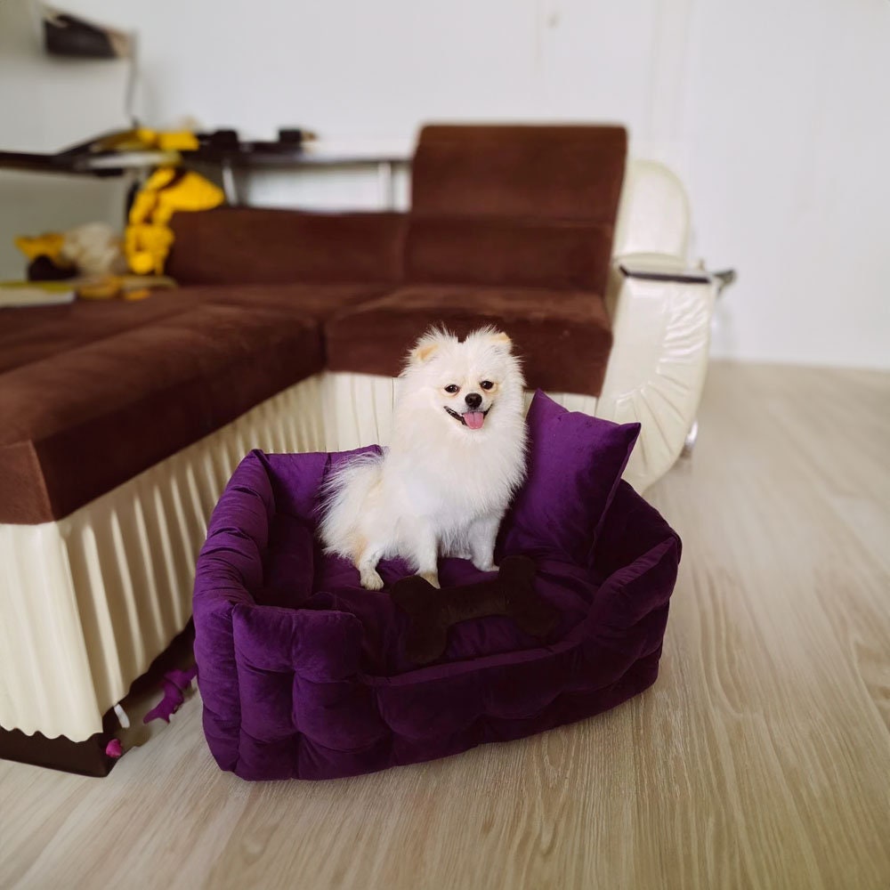 Velvet Dog Bed Dog Bed Large Dog Bed Extra Large Dog Bed Custom Dog Bed