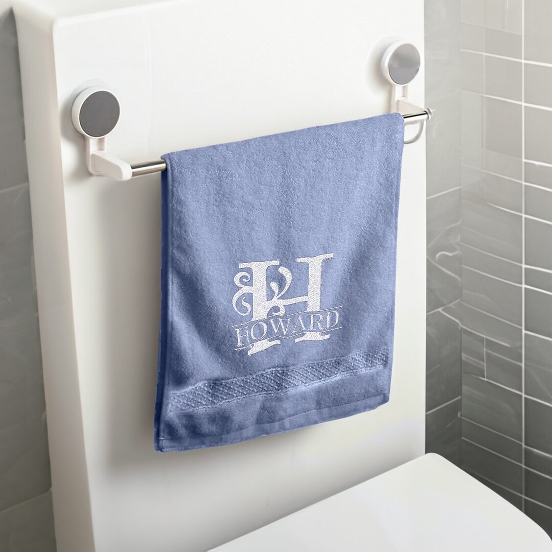 Custom Bathroom Hand Towel With Monogram, Monogrammed Towels