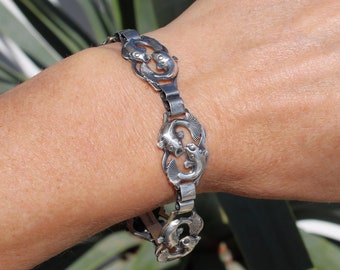 Mid-century silver Fish bracelet by Ole Klarskov Denmark