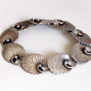 Arvo Saarela Vintage Floral Silver Bracelet Sweden