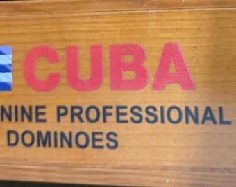 Domino Set Professional 55 Piece Double Nine in Wooded Box Blue Red or Green