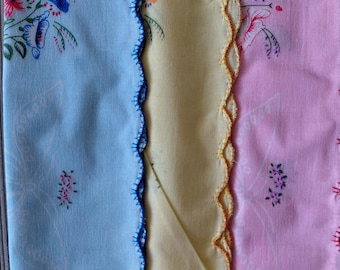 12 Floral Print 100% Cotton Colorful Handkerchiefs  - Set of 12
