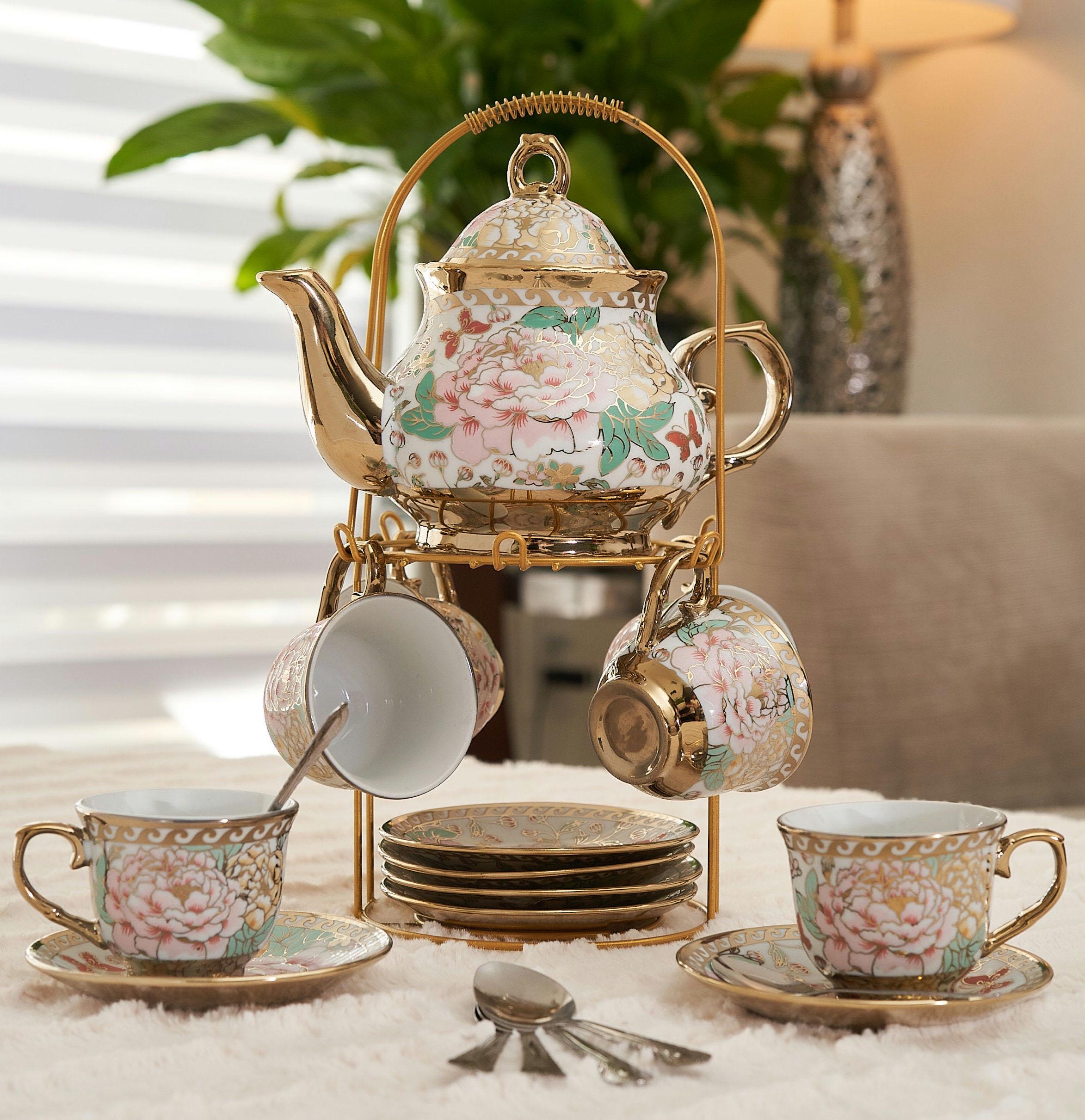 クラシックメタルティーセット Vintage Metal Tea Set - Etsy