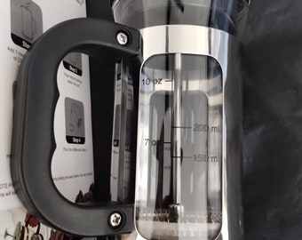 French Coffee Press 12 oz Stainless Steel Glass