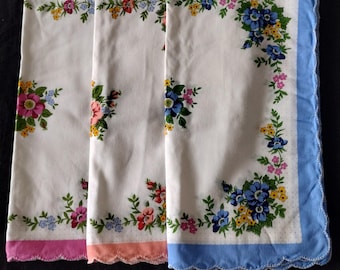 10 Ladies Handkerchiefs 100 % Cotton 12 " x 11 " Floral Print L825