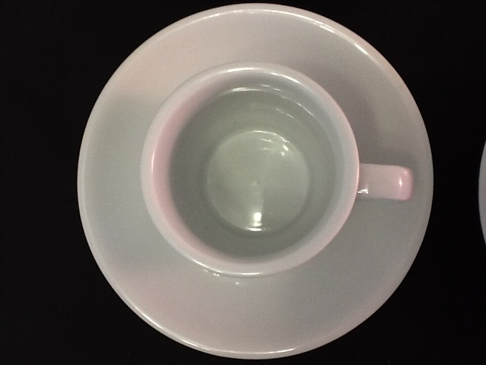 12 Pc White Espresso Cup Set 2.5 Oz Cups 6 Cups 6 Saucers CH9 Porcelain ...