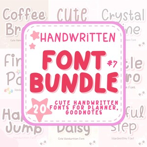 Handwriting Font Bundle, Neat Handwritten fonts, Goodnotes fonts, Digital planner font, Notetaking font, Cute Font, Procreate Font