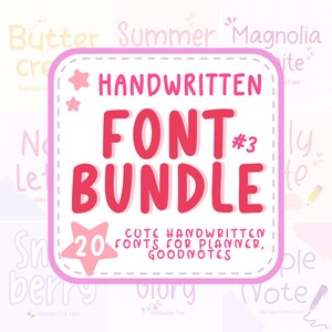 Handwriting Font Bundle, Neat Handwritten fonts, Goodnotes fonts, Digital planner font, Notetaking font, Cute Font, Procreate Font