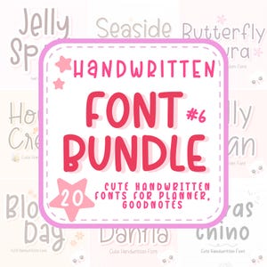 Handwriting Font Bundle, Neat Handwritten fonts, Goodnotes fonts, Digital planner font, Notetaking font, Cute Font, Procreate Font