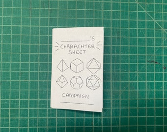 dungeons and dragons character sheet zine