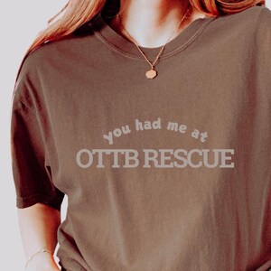 OTTB Rescue Owner Shirt - Perfect for Thoroughbred Lovers Barn Life Comfort Tee for Off Track Horse Fans & Trainer Gifts