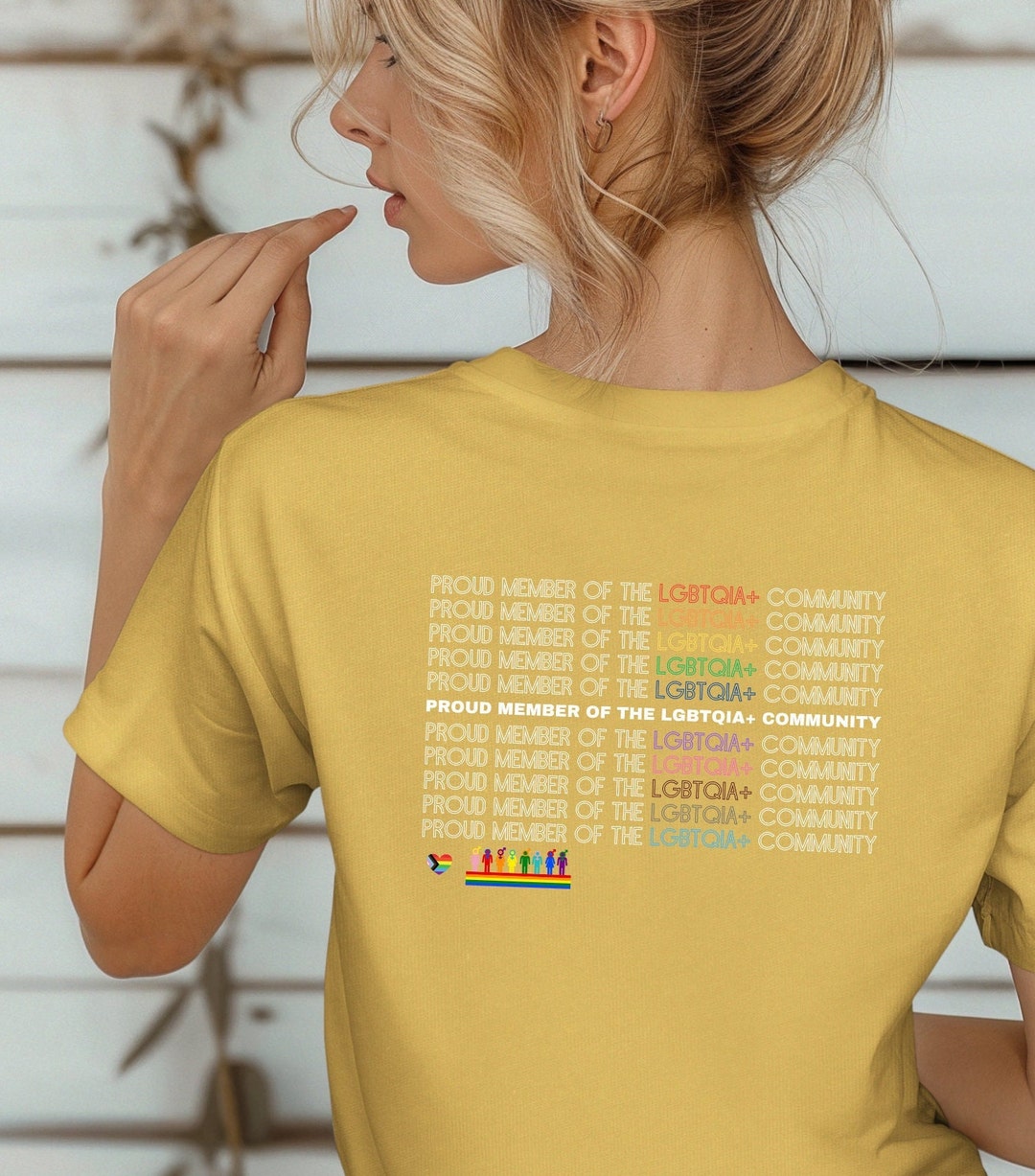 LGBTQIA PRIDE Tee Shirt Rainbow Gay, Community Support Message, Lesbian, Queer, Bi & Trans Gift