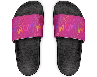 Mothers Day Custom gift Slides Hot Pink