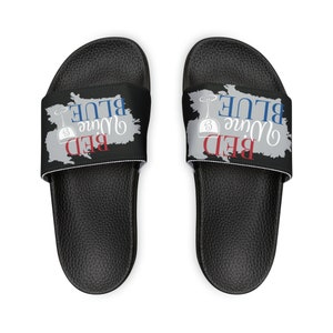 RED Wine BLUE gift Slide Sandals