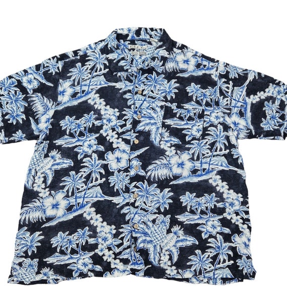Batik Bay Vintage Hawaiian Button Up Short Sleeve… - image 1