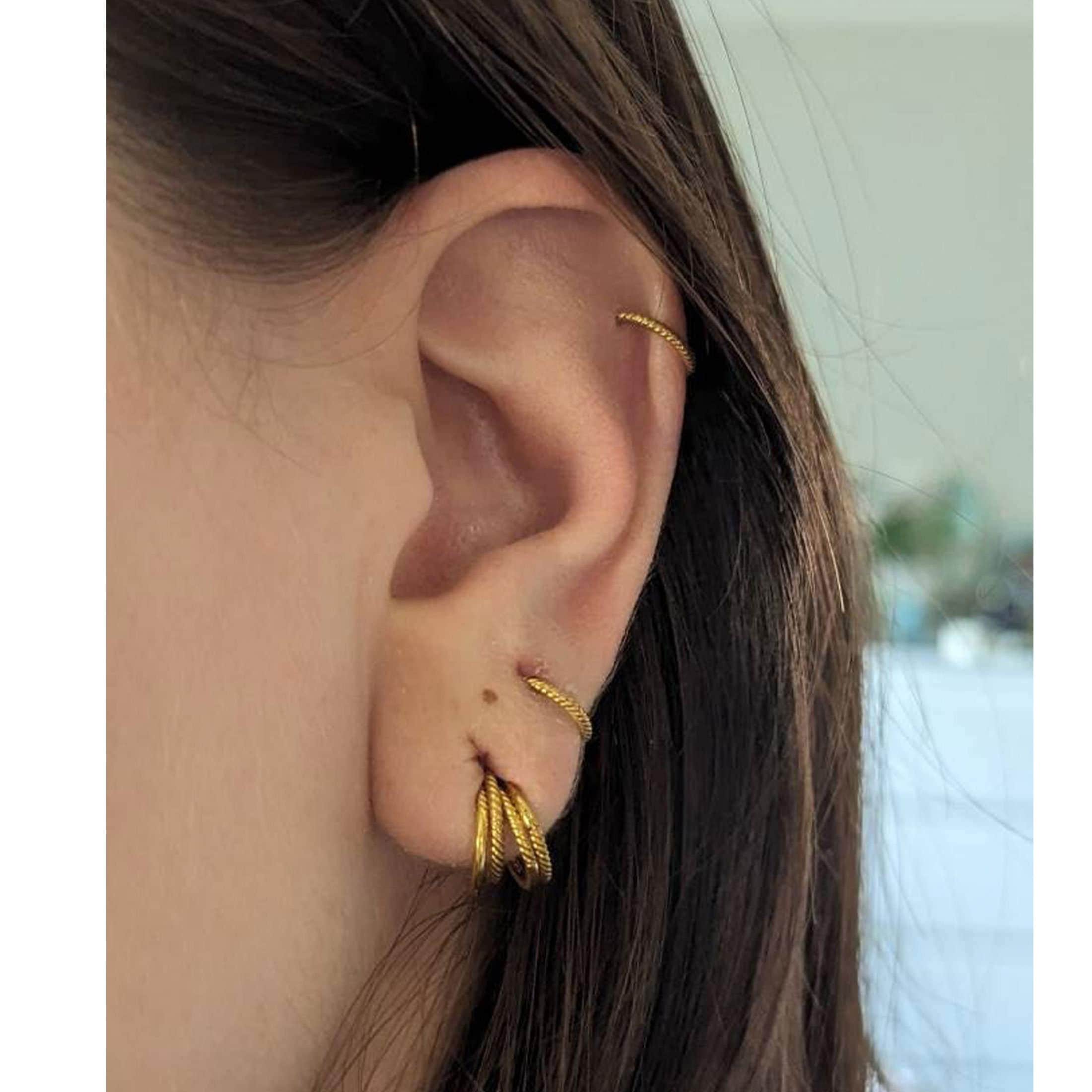 Lobe Logic Heavy Earring Holder Hanger Ear Relief Support Hooks Choose from: Gold, Silver, Bronze & Black