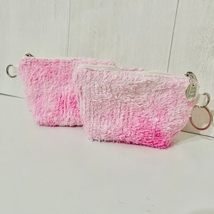 Fabric Keychain Wallet Small Size Purse Keychain Card Holder Mini Purse Fabric Zipper Pouch Card Key Chain Wristlet Coin Pouch