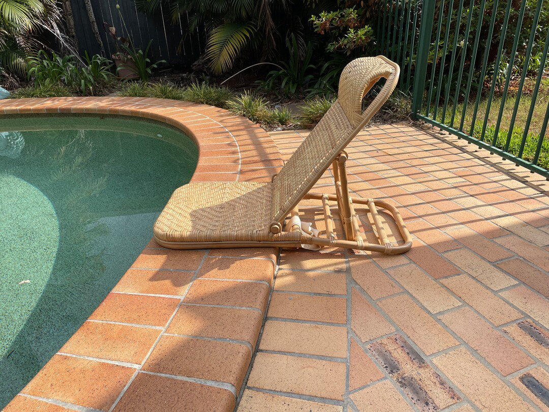 Rattan Beach Chairs Folding Rattan Beach Chairs Rattan Beach Etsy