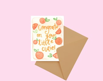 Congrats on your little cutie - Baby shower card