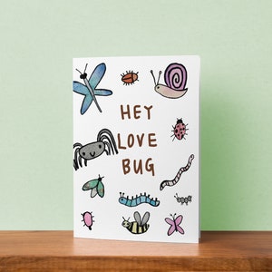 Ei, Love Bug - Cartão de felicitações - Cartão de saudades - Pensando em você