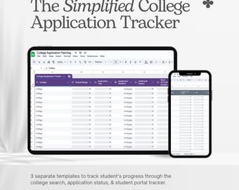 Der Vereinfachte College Bewerbungs Tracker | Google Sheets College-Bewerbungs-Tracker
