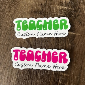 Personalized Teacher Sticker | Custom Teacher Stickers | Designed for Teachers