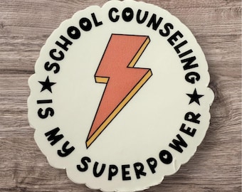 School Counseling Is My Superpower Sticker | School Counseling Sticker | School Counselor Gift | Mental Health Sticker