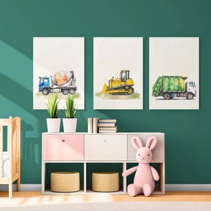 Conjunto de láminas de patentes de construcción vintage: Arte de vehículos pesados, decoración para el hogar (descarga digital)