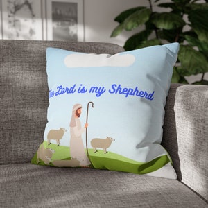 Bible Verse Quote Pillowcase &quot;The Lord is my Shepherd&quot; Cozy Christian pillowcase Bedding Spiritual pillowcase Gift for Friends Home Decor