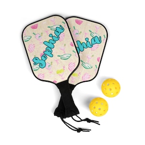 Custom Pickleball Paddle Set: Personalized Wood Paddles, Balls & Bag