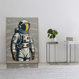 Astronaut Poster Print: Kids Room Space Decor (Digital Download)