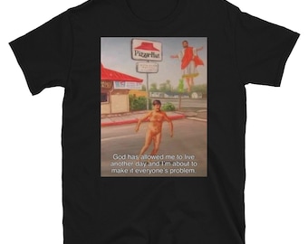 Camiseta com meme da Pizza Hut, camiseta gráfica engraçada