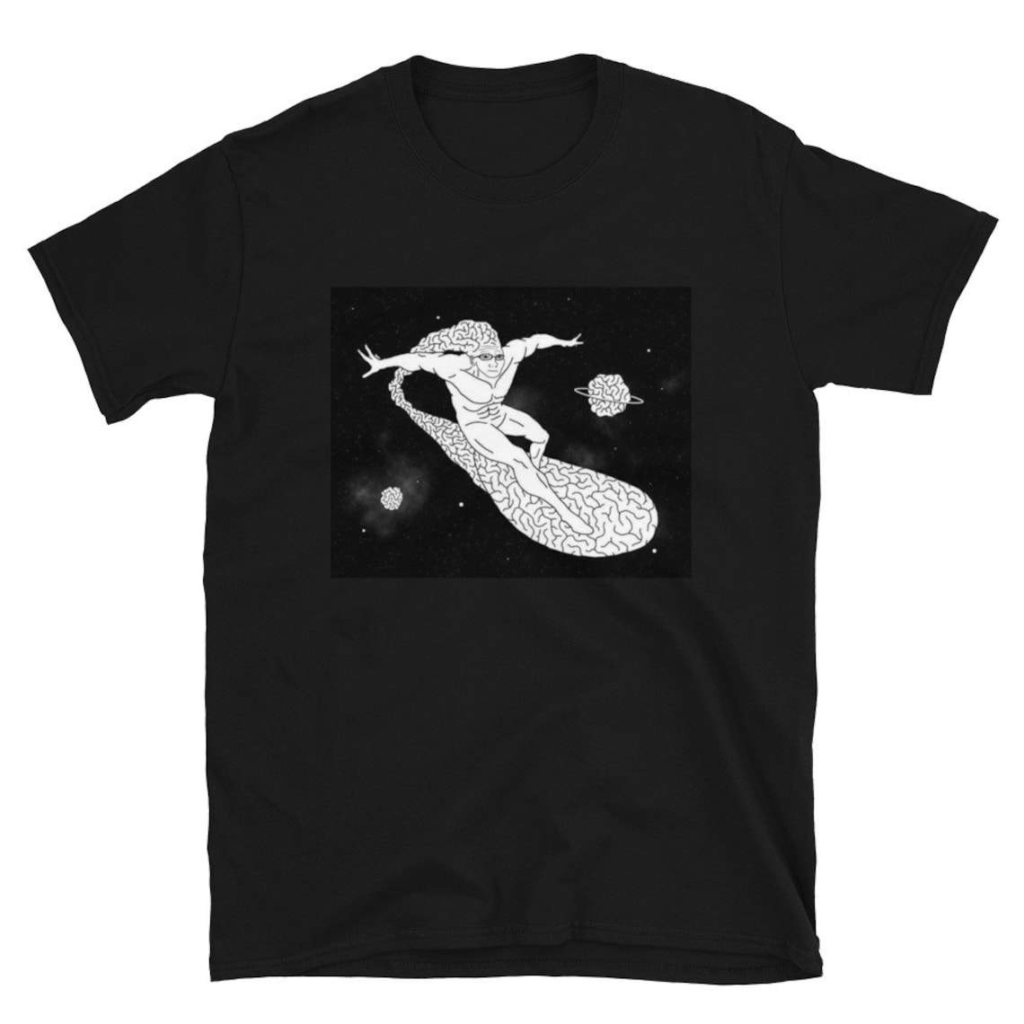 Big Brain Silver Surfer Wojak Meme T-shirt - Etsy