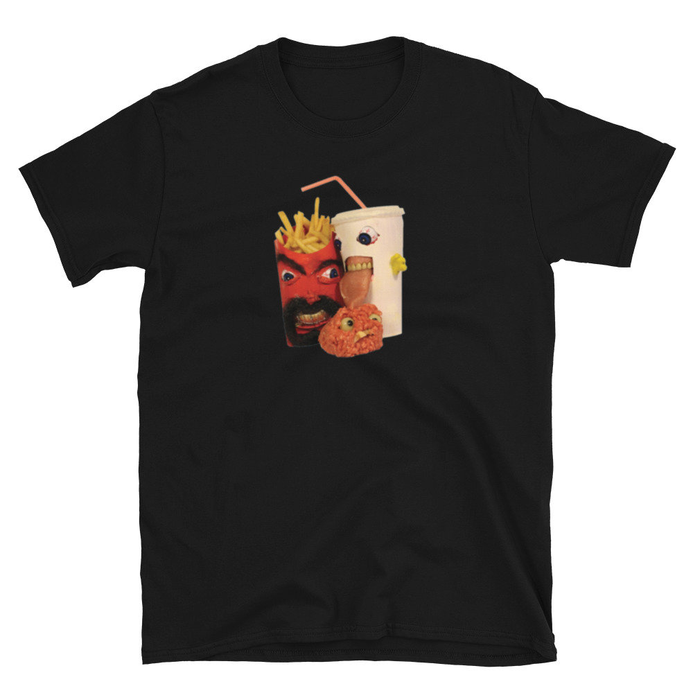 T-shirt Vintage 'Hunger Has A Face' Fruit Of The Loom - Taille L (USA) - Occasion Bon état