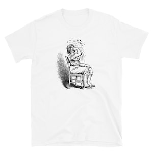 robert crumb charles bukowski woman punching herself in the face t-shirt