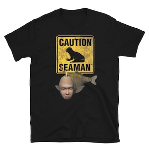 caution seaman sega dreamcast t-shirt