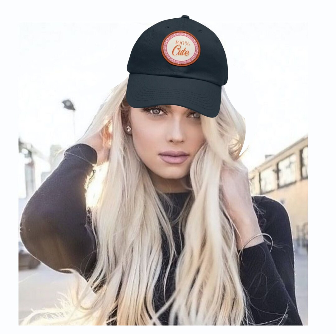 Cute Baseball Cap With Round Faux Leather Patch, Casual Style