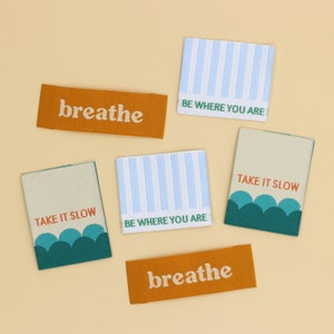 Live Each Day geweven labels - 6 stuks - naailabels voor kleding en quilts - naaicadeau