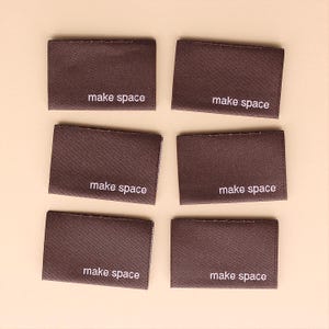 Make Space Nähen Webetiketten - 6er Pack - Nähetiketten für Kleidung und Quilts - Geschenk zum Nähen