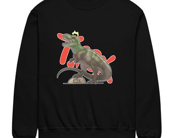 Crew neck sweatshirt with T. rex design