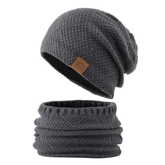 Cappello lavorato a maglia con sciarpa calda invernale da uomo -  Italia